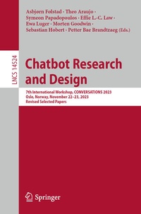 Enlarge image Cover: Chatbot Research and Design - Springer