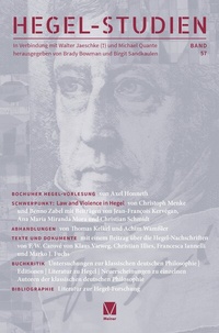 Abbildung von: Hegel-Studien Band 57 - Meiner