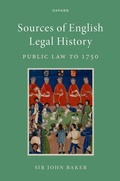 Cover: Sources of English Legal History - OUP eBook