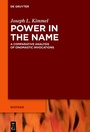 Cover: Power in the Name - De Gruyter