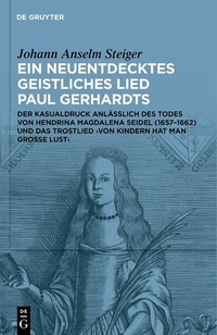 Abbildung von: Ein neuentdecktes geistliches Lied Paul Gerhardts - De Gruyter