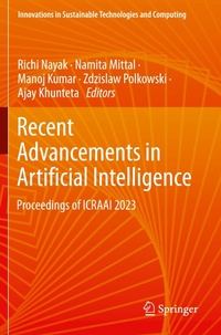 Enlarge image Cover: Recent Advancements in Artificial Intelligence - Springer