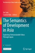 Cover: The Semantics of Development in Asia - Springer
