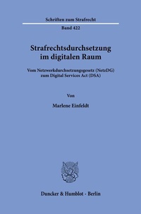 Abbildung von: Strafrechtsdurchsetzung im digitalen Raum. - Duncker & Humblot