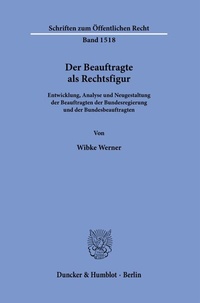 Abbildung von: Der Beauftragte als Rechtsfigur. - Duncker & Humblot