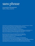 Cover: sans phrase - &ccedil;a-ira-Verlag