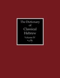 Cover: The Dictionary of Classical Hebrew Volume 4 - Sheffield Phoenix Press Ltd.