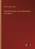 Cover: Some Observations on the Embryology of the Teleosts - Outlook Verlag