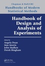 Cover: Handbook of Design and Analysis of Experiments - Chapman and Hall
