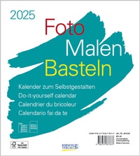 Bild vergrößern Bild: Foto-Malen-Basteln Bastelkalender weiß 2025 - Korsch Verlag