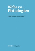 Cover: Webern-Philologien - Edition Text + Kritik
