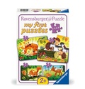 Cover: Kinderpuzzle 2, 4, 6, 8 Teile - Kleine Tierfamilien - Ravensburger