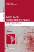 Bild: LATIN 2024: Theoretical Informatics - Springer