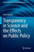 Cover: Transparency in Science and the Effects on Public Policy - Springer