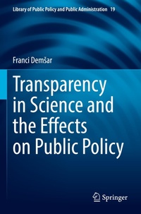 Enlarge image Cover: Transparency in Science and the Effects on Public Policy - Springer