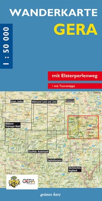 Abbildung von: Wanderkarte Gera - grünes herz