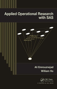 Enlarge image Cover: Applied Operational Research with SAS - Chapman and Hall
