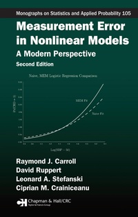 Enlarge image Cover: Measurement Error in Nonlinear Models - Chapman and Hall