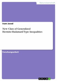 Abbildung von: New Class of Generalized Hermite-Hadamard Type Inequalities - GRIN Verlag