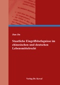 Cover: Staatliche Eingriffsbefugnisse im chinesischen und deutschen Lebensmittelrecht - Kovac, Dr. Verlag