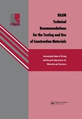 Cover: RILEM Technical Recommendations for the testing and use of construction materials - CRC Press