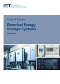 Cover: Code of Practice for Electrical Energy Storage Systems - Institution of Engineering and Technology