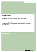Cover: Geistige Behinderung und Sexualit&auml;t - GRIN Verlag