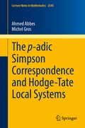 Cover: The p-adic Simpson Correspondence and Hodge-Tate Local Systems - Springer