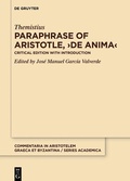 Cover: Paraphrase of Aristotle, >De anima< - De Gruyter