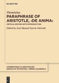 Cover: Paraphrase of Aristotle, >De anima< - De Gruyter
