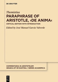 Abbildung von: Paraphrase of Aristotle, >De anima< - De Gruyter