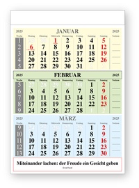 Abbildung von: Original-Leitspruch-3-Monats-Kalender 2025 - Bellaprint Verlag GmbH
