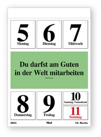 Abbildung von: Original-Leitspruch-Wochen-Kalender 2025 - Bellaprint Verlag GmbH