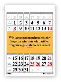 Abbildung von: Original-Leitspruch-Monats-Kalender 2025 - Bellaprint Verlag GmbH