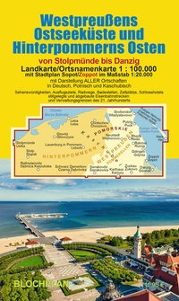 Abbildung von: Landkarte Westpreußens Ostseeküste und Hinterpommerns Osten - BLOCHPLAN