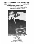 Cover: Gray Barker's Newsletter No. 12 (July) 1980 - Editorial Nuevo Mundo