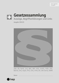Cover: Gesetzessammlung 2024/2025 (Ausgabe A5) (Print inkl. E-Book Edubase) - hep verlag