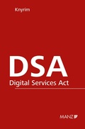 Cover: DSA - Digital Services Act - Manz