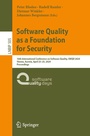 Cover: Software Quality as a Foundation for Security - Springer