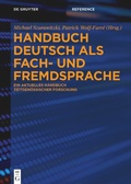 Cover: Handbuch Deutsch als Fach- und Fremdsprache - De Gruyter