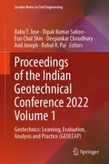Cover: Proceedings of the Indian Geotechnical Conference 2022 Volume 1 - Springer