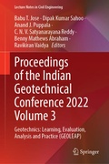 Cover: Proceedings of the Indian Geotechnical Conference 2022 Volume 3 - Springer