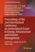 Cover: Proceedings of the 2nd International Conference on Geotechnical Issues in Energy, Infrastructure and Disaster Management - Springer