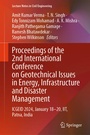 Cover: Proceedings of the 2nd International Conference on Geotechnical Issues in Energy, Infrastructure and Disaster Management - Springer