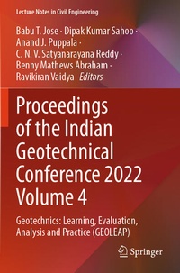 Enlarge image Cover: Proceedings of the Indian Geotechnical Conference 2022 Volume 4 - Springer
