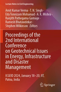 Enlarge image Cover: Proceedings of the 2nd International Conference on Geotechnical Issues in Energy, Infrastructure and Disaster Management - Springer