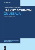 Cover: Jalkut Schimoni zu Jesaja - De Gruyter
