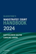 Bild: Blackstone's Magistrates' Court Handbook 2024 - Oxford University Press