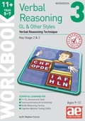Cover: 11+ Verbal Reasoning Year 5-7 GL & Other Styles Workbook 3 - Accelerated Education Publications Ltd