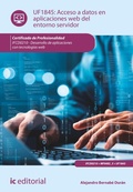 Cover: Acceso a datos en aplicaciones web del entorno servidor. IFCD0210 - IC Editorial